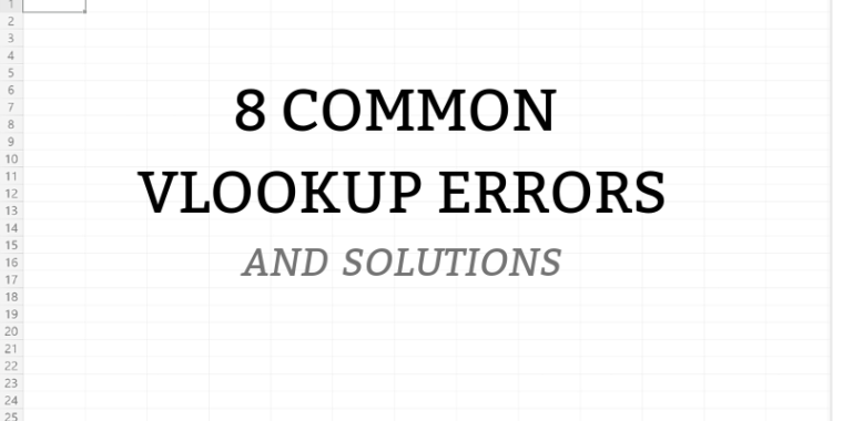 8 Most Common Vlookup Errors Tutorialsforexcel