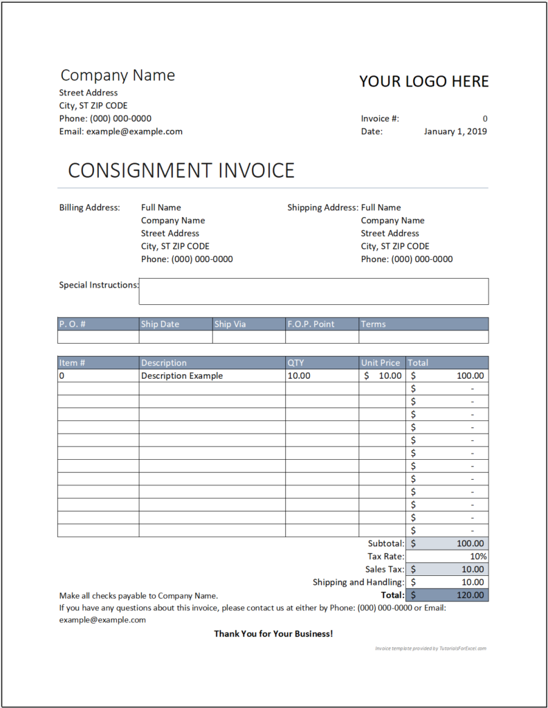 Invoice Template Xls from tutorialsforexcel.com