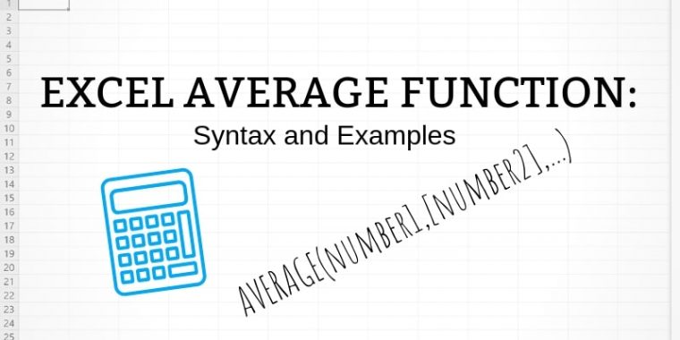 Excel AVERAGE FunctioN