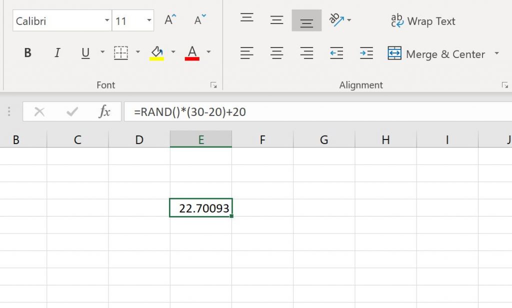 Rand Function Example Of